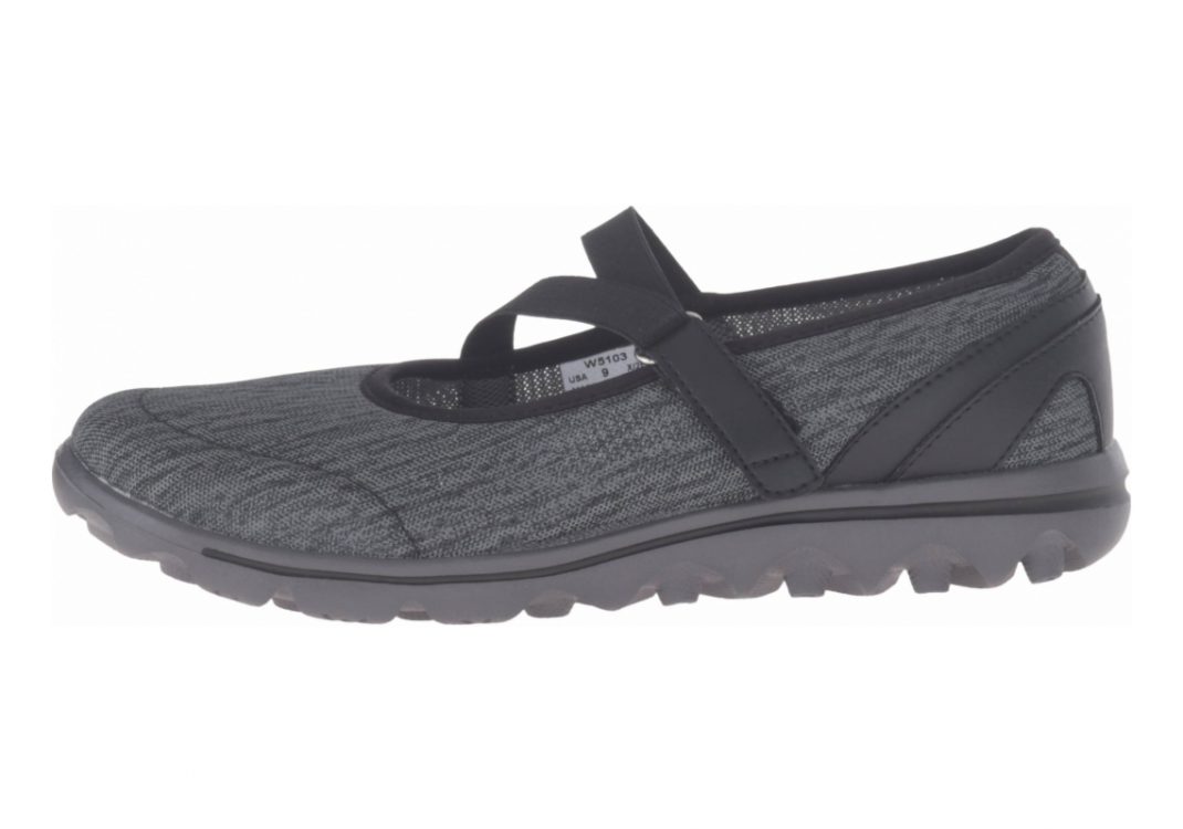 Propet TravelActiv Mary Jane Black/Grey Heather