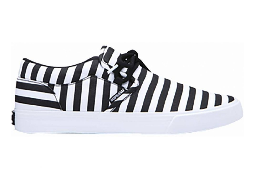 Supra Cuba Black/White Stripe