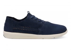 TOMS Del Rey Navy Woven Suede