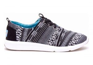 TOMS Del Rey Black/White Cultural Woven