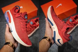 Nike Joyride Run Flyknit Cinnabar Crimson Tint Aurora Blue