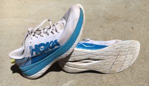 Hoka One One Carbon X White Blue