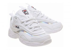 Fila Ray   White Irridescent Silver F