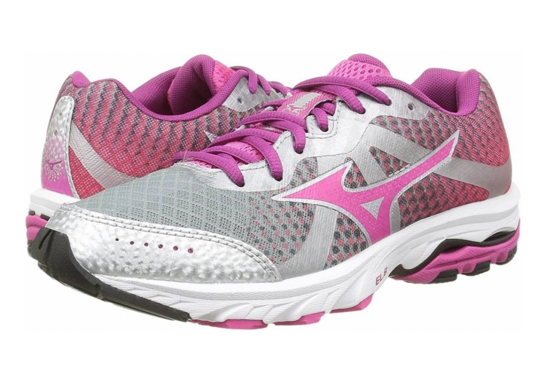 Mizuno Wave Elevation Argent Bordeaux Violet