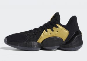 adidas Harden Vol 4 Core Black/Gold Metallic/Core Black