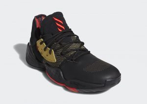 adidas Harden Vol 4 Core Black/Gold Metallic/Scarlet