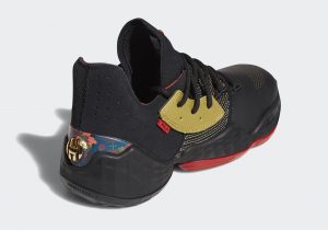adidas Harden Vol 4 Core Black/Gold Metallic/Scarlet