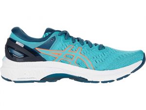 Asics Gel Kayano 27 Techno Cyan/Sunrise Red