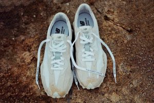 MADNESS x New Balance 327 White on Foot