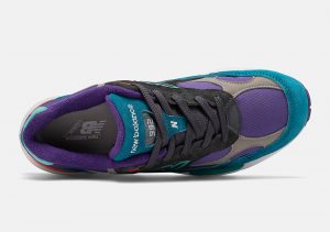 New Balance 992 Teal Purple/Red colorway