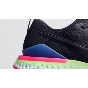 Nike Epic React Flyknit 2 Black/Sapphire Lime Blast-Hyper Pink-Blue Tint
