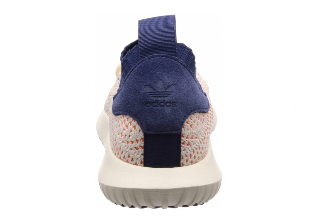 Adidas Tubular Shadow Primeknit - White/Orange/Navy (AC8793)