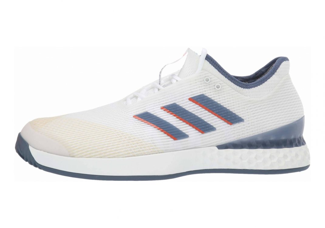 men's adizero ubersonic 3 tennis shoes white and tech ink