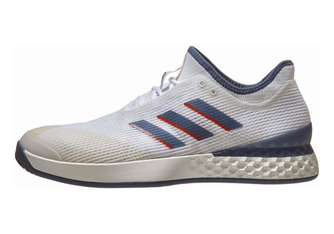 men's adizero ubersonic 3 tennis shoes white and tech ink