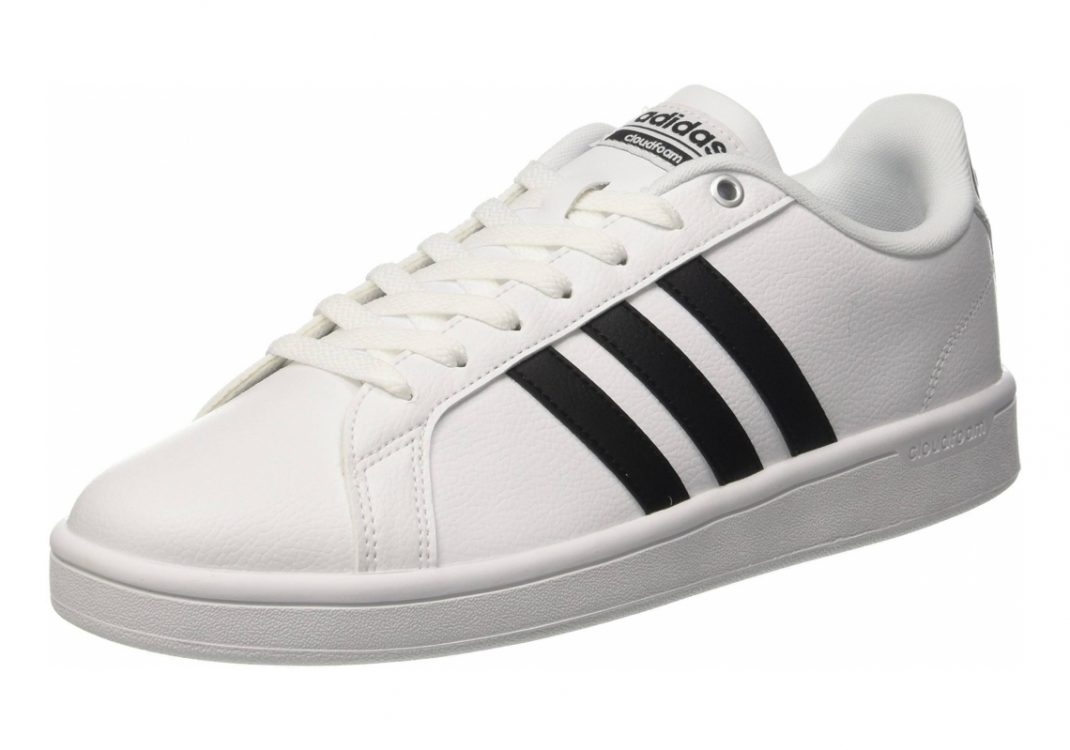 Adidas cloudfoam white mens sale