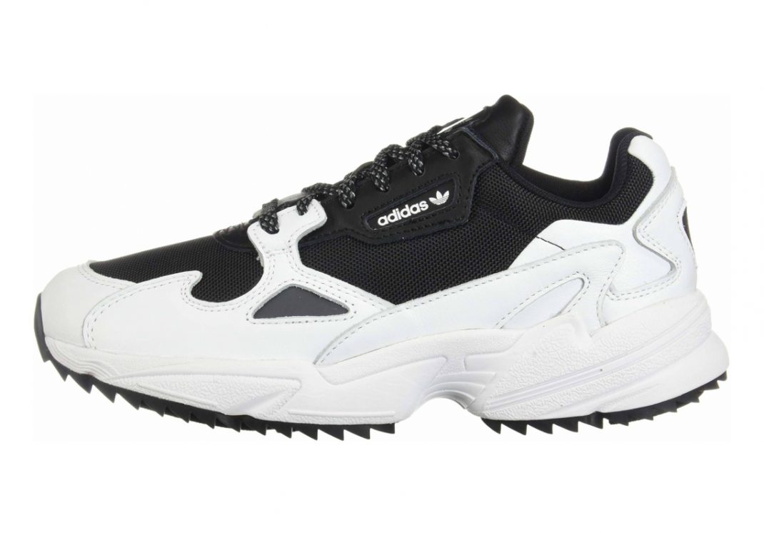 Adidas falcon cheap white black