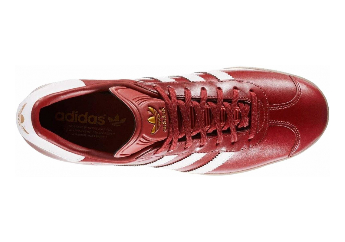 Adidas gazelle red outlet leather