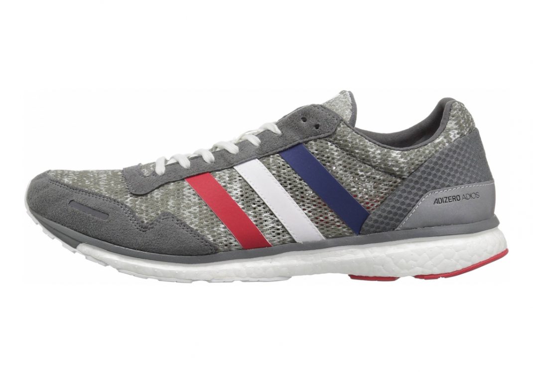 Adidas Adizero Adios Boost 3.0 - Grey Grefou Ftwwht Scarle Grefou Ftwwht Scarle (CP9368)