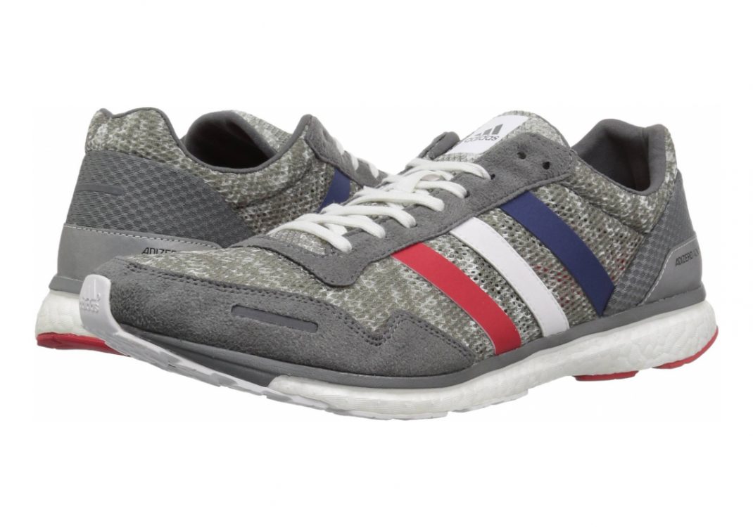 Adidas Adizero Adios Boost 3.0 - Grey Grefou Ftwwht Scarle Grefou Ftwwht Scarle (CP9368)
