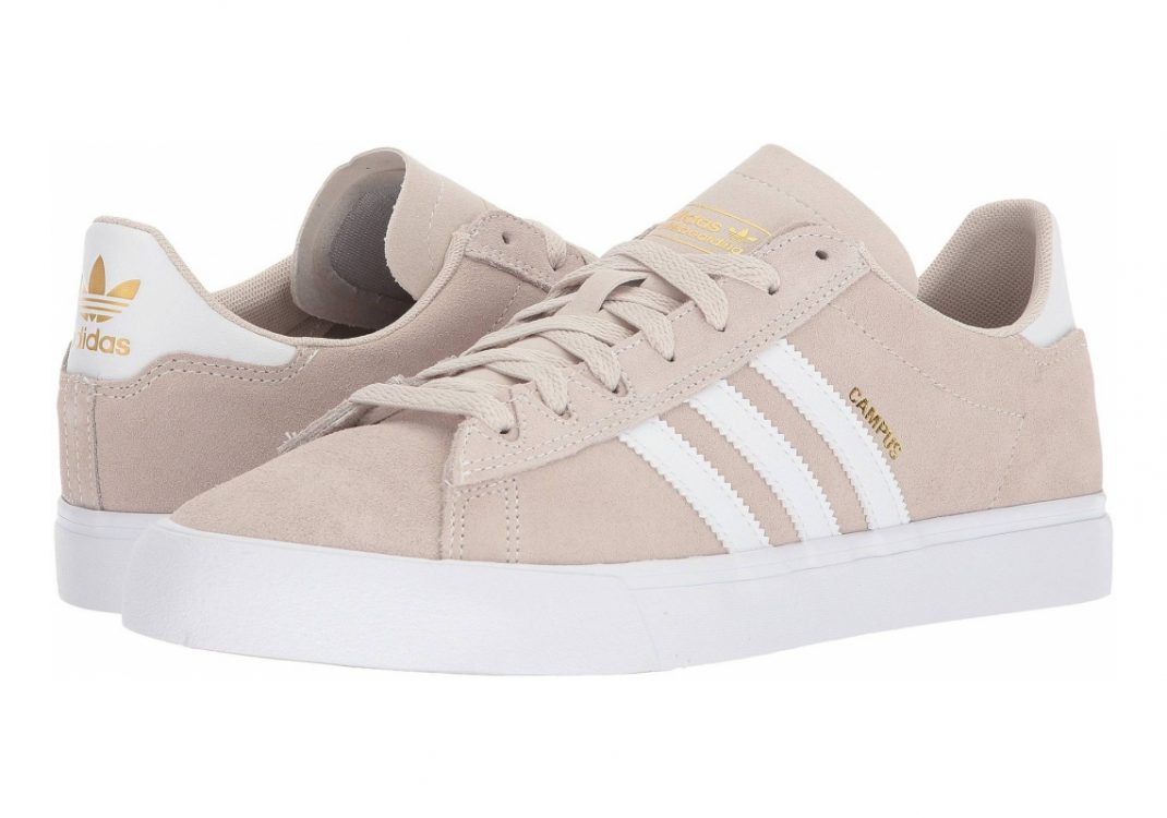 Adidas Campus Vulc II - White Cwhite Ftwwht Gold Mt Cwhite Ftwwht Gold Mt (DB0385)