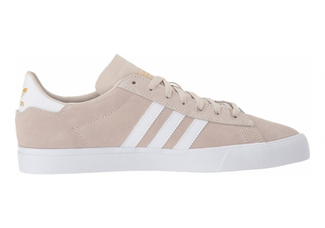 Adidas Campus Vulc II - White Cwhite Ftwwht Gold Mt Cwhite Ftwwht Gold Mt (DB0385)