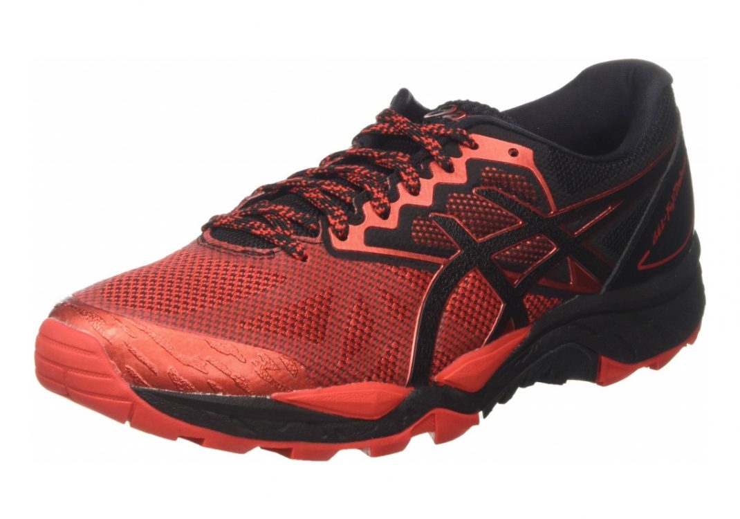 Asics Gel FujiTrabuco 6 - black red black 9023 (T7E4N9023)