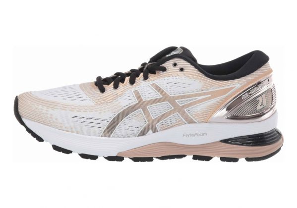 Asics Gel Nimbus 21 Platinum - WHITE/FROSTED ALMOND (1012A608100)