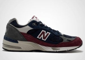 New Balance 991 Navy/Burgundy/Grey