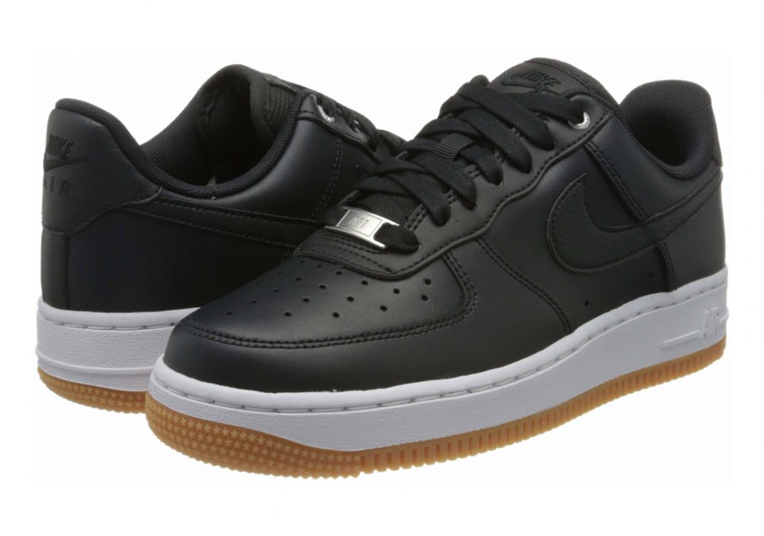 Nike Air Force 1 07 Premium - Black Off Noir Off Noir Mtlc Silver Gum Med Brown White 008 (896185008)