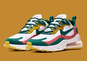 Nike Air Max 270 React Summit White/Midnight Turquoise-Yellow