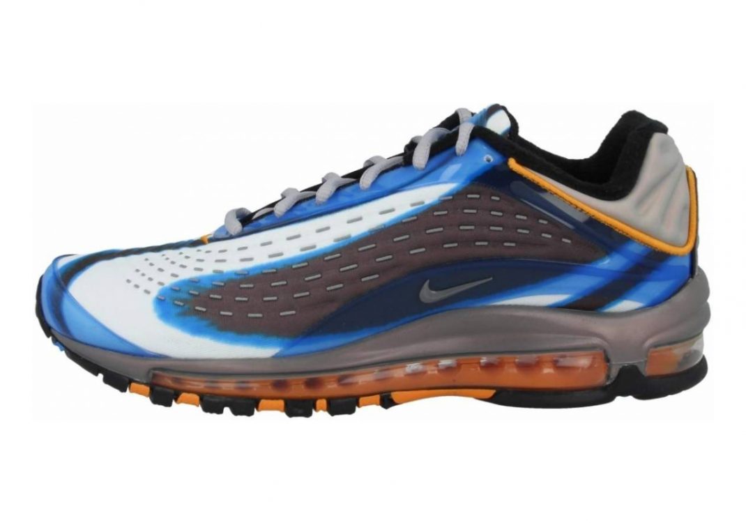 Nike air max deluxe blue grey 2025 orange & black