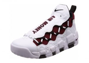 Nike air more money white and red best sale