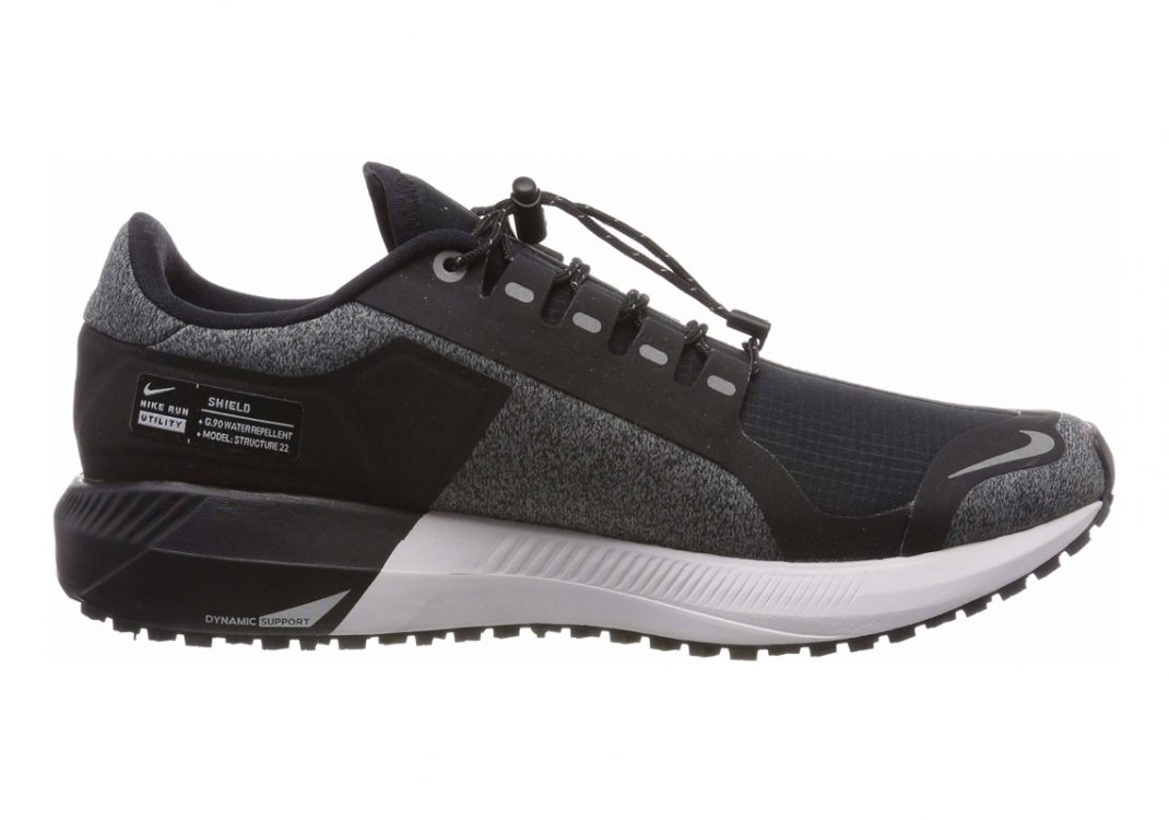 Nike Air Zoom Structure 22 Shield - Black/White-Cool Grey-Vast Grey (AA1646001)