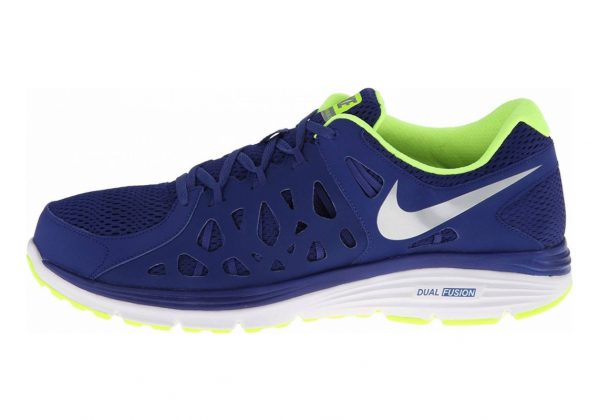 Nike Dual Fusion Run 2 - Deep Royal Blue/Volt/White/Metallic Silver (599541403)