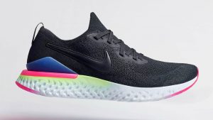 Nike Epic React Flyknit 2 Black/Sapphire Lime Blast-Hyper Pink-Blue Tint