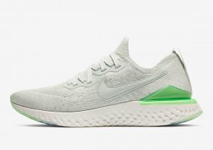 Nike Epic React Flyknit 2 Light Silver/Lime Blast