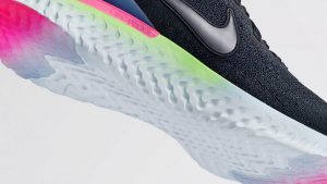 Nike Epic React Flyknit 2 Black/Sapphire Lime Blast-Hyper Pink-Blue Tint