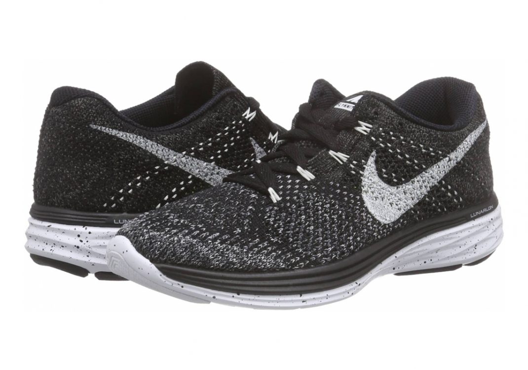 Nike Flyknit Lunar 3 - Noir Black White Mid Fog Wolf Grey 010 (698182001)