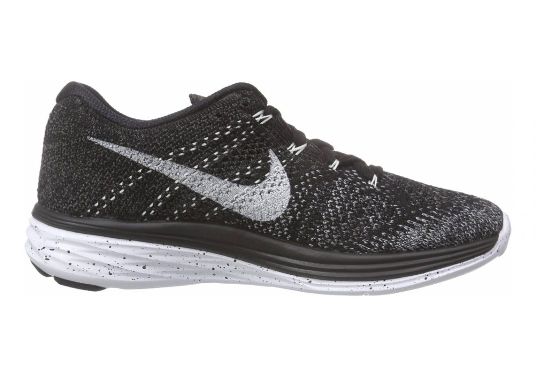 Nike Flyknit Lunar 3 - Noir Black White Mid Fog Wolf Grey 010 (698182001)