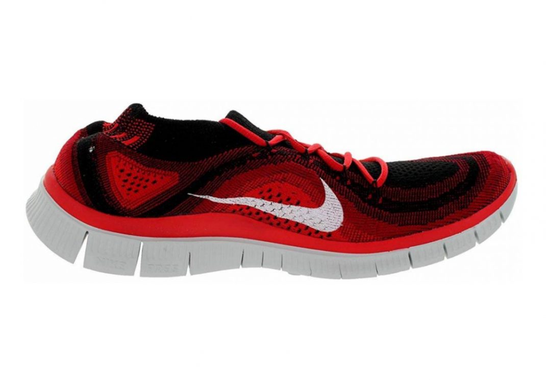 Nike free flyknit womens red on sale