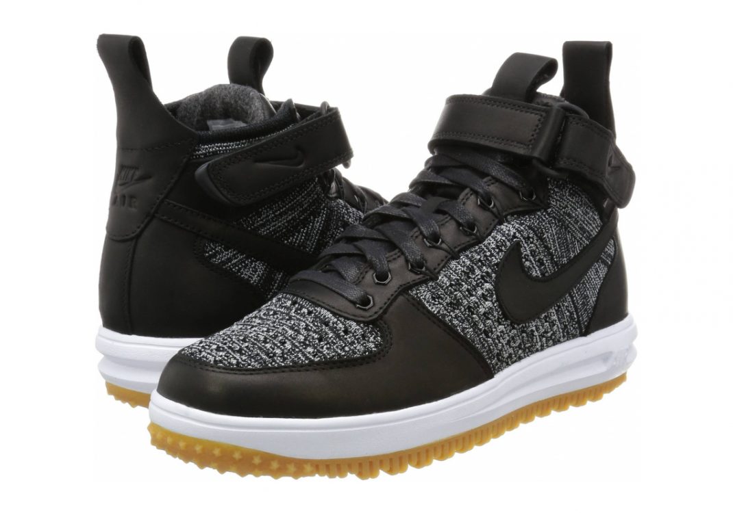 Nike Lunar Force 1 Flyknit Workboot - Black/White-wolf Grey (855984001)
