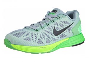 Nike LunarGlide 6 - Dove Grey Blk Psn Grn Flsh Lm (654433011)