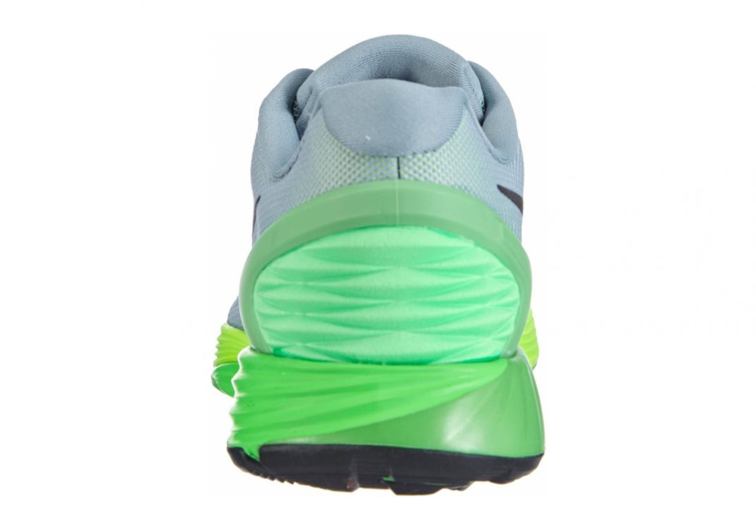 Nike LunarGlide 6 - Dove Grey Blk Psn Grn Flsh Lm (654433011)