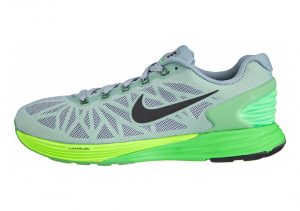 Nike LunarGlide 6 - Dove Grey Blk Psn Grn Flsh Lm (654433011)