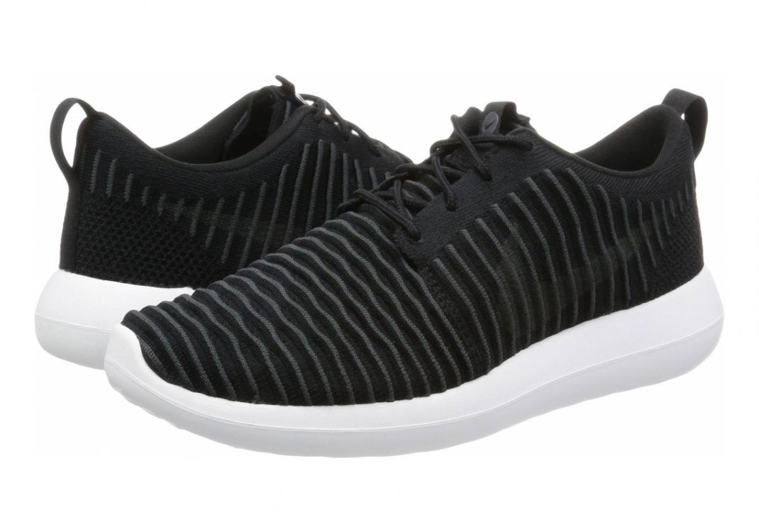 Nike Roshe Two Flyknit - black/dark grey-white-volt (844833001)