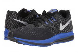 Nike Air Zoom Winflo 4 - Black Black Mtlc Silver Cool Grey Racer Blue (898466009)