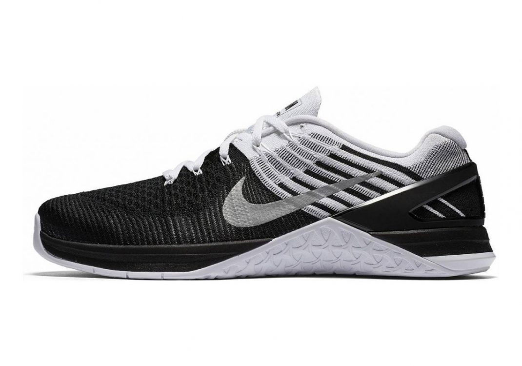 Nike Metcon DSX Flyknit - Black/White-Metallic Silver (852930005)