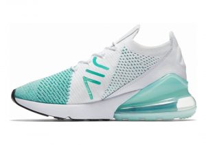 Nike air 270 flyknit white green best sale