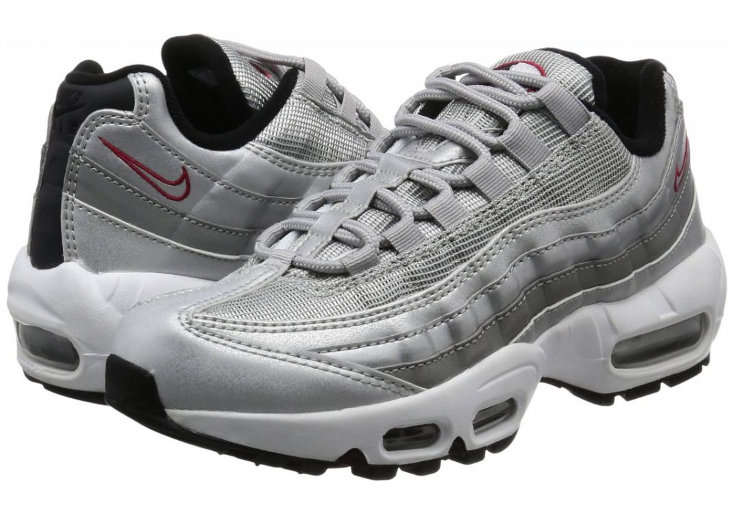 Nike Air Max 95 QS - metallic silver varsity red 002 (814914002)