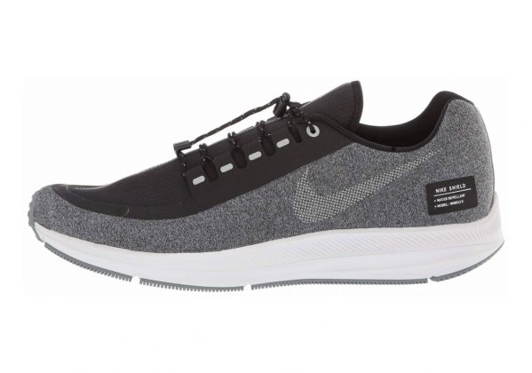 Nike Air Zoom Winflo 5 Run Shield - Black Black Mtlc Silver Cool Grey Vast Grey 001 (AO1572001)